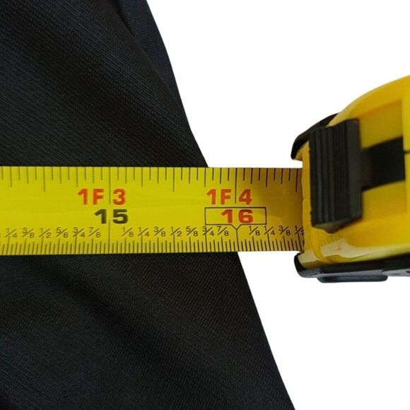 Unique Vintage Black V-Back 1950's Inspired Swing Belted Dress Size M - Picture 6 of 8